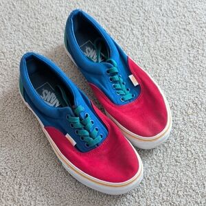 Vans Women's Vibrant Red and Blue Sneakers